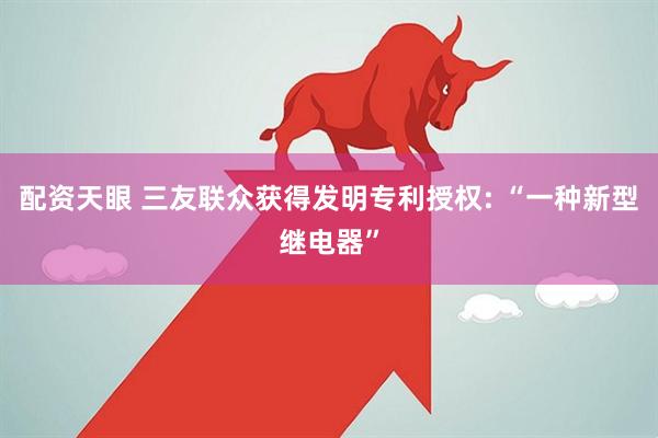 配资天眼 三友联众获得发明专利授权: “一种新型继电器”